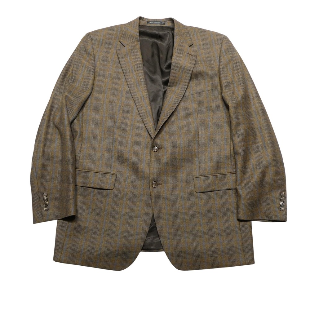 Linea Blazer Mens 46L Long Brown Plaid‎ Wool Tweed Sport Coat Jacket Canada